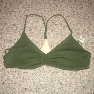 Maui Girl Reversible green/nude strappy bikini top